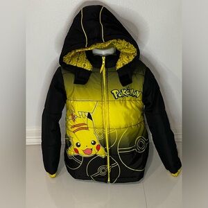 Pokemon Black and Yellow Pikachu Puffer Jacket